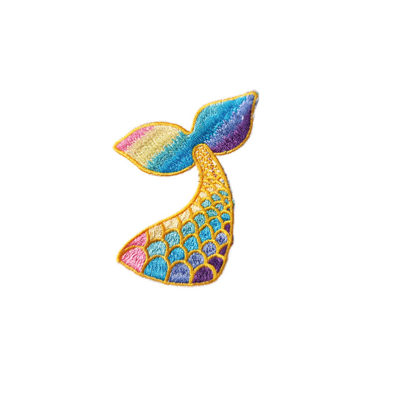 Wholesale Colorful Mermaid Tail Embroidered Patch