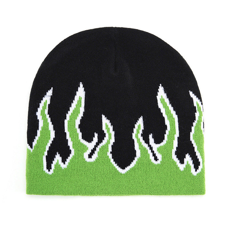 Wholesale Winter Flame Pattern Wool Knitted Hat