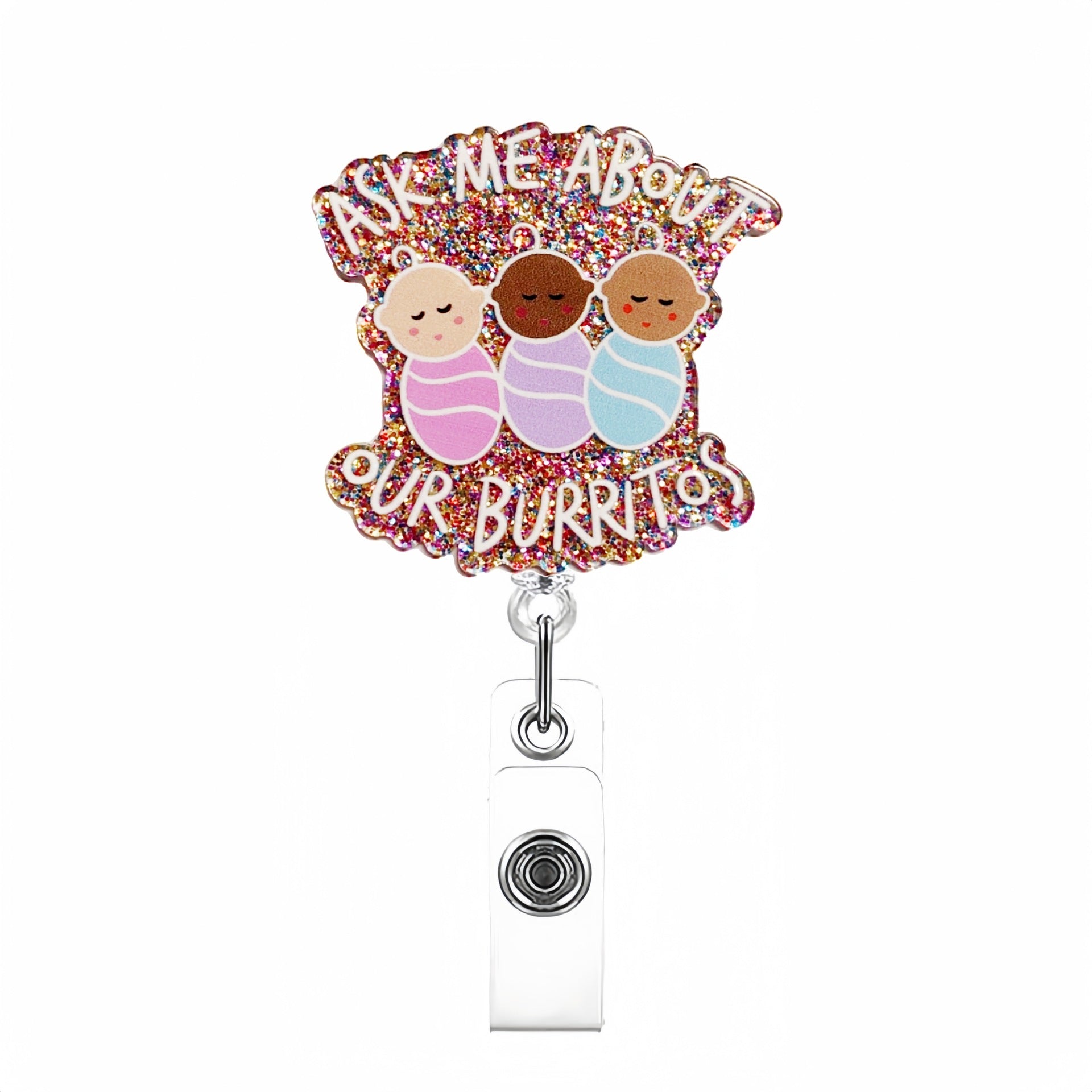 Wholesale Hospital maternity and newborn theme retractable badge keychain