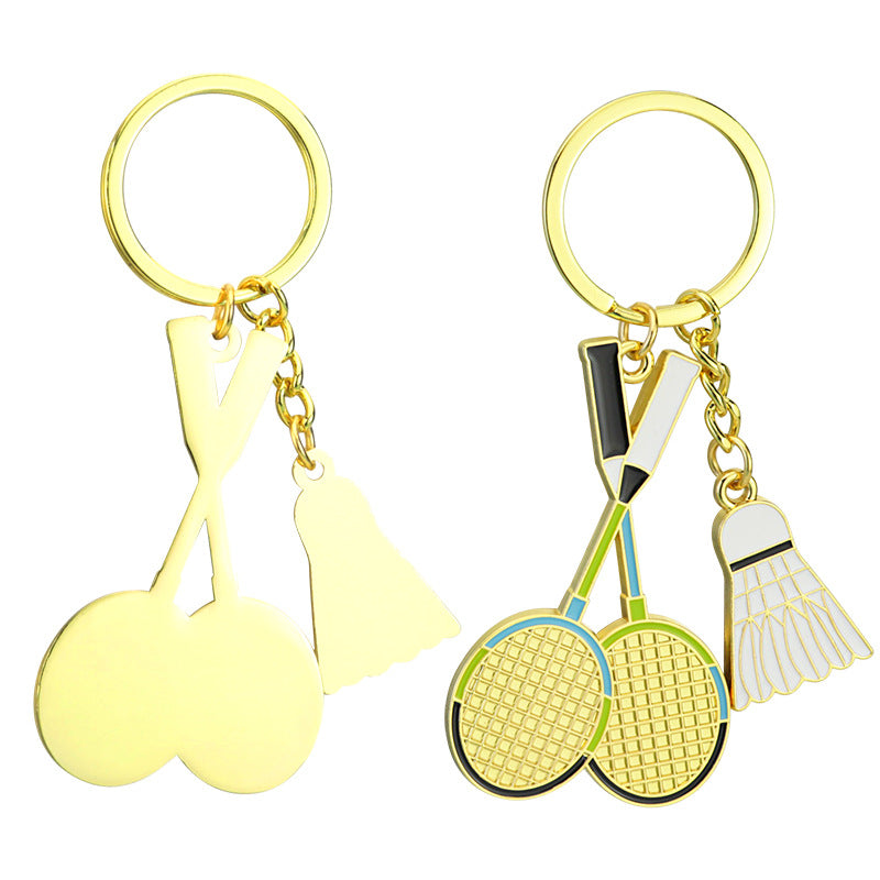 Wholesale Badminton Custom Sports Club Commemorative Small Pendant Keychain