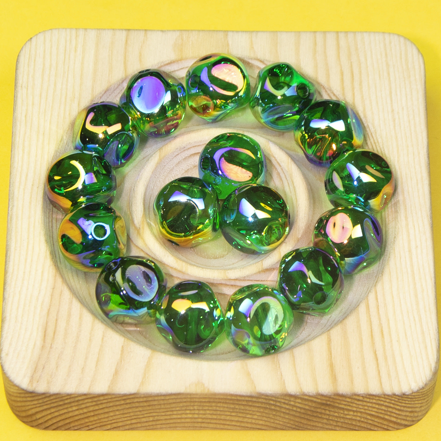 Wholesale 10pcs Fig Transparent Colorful Electroplated Beads