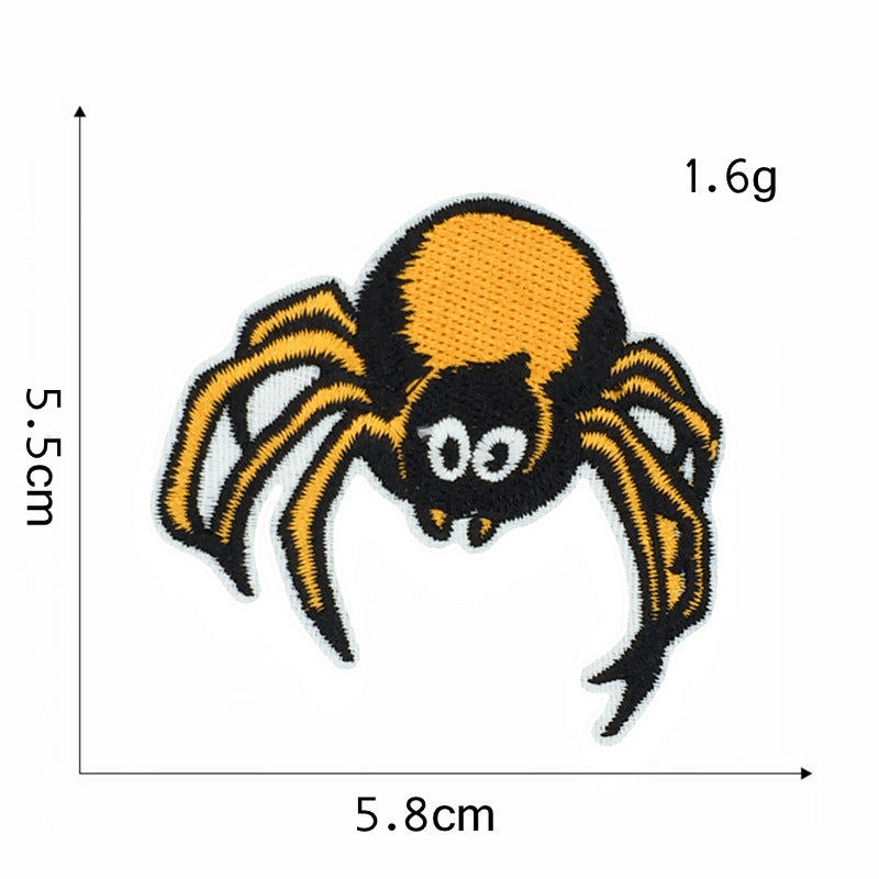 Wholesale  Embroidered Patches Witch Bat Pumpkin Black Cat Haunted House Twill Applique Trendy DIY Decorative Accent For Clothing Bags And Home Decor