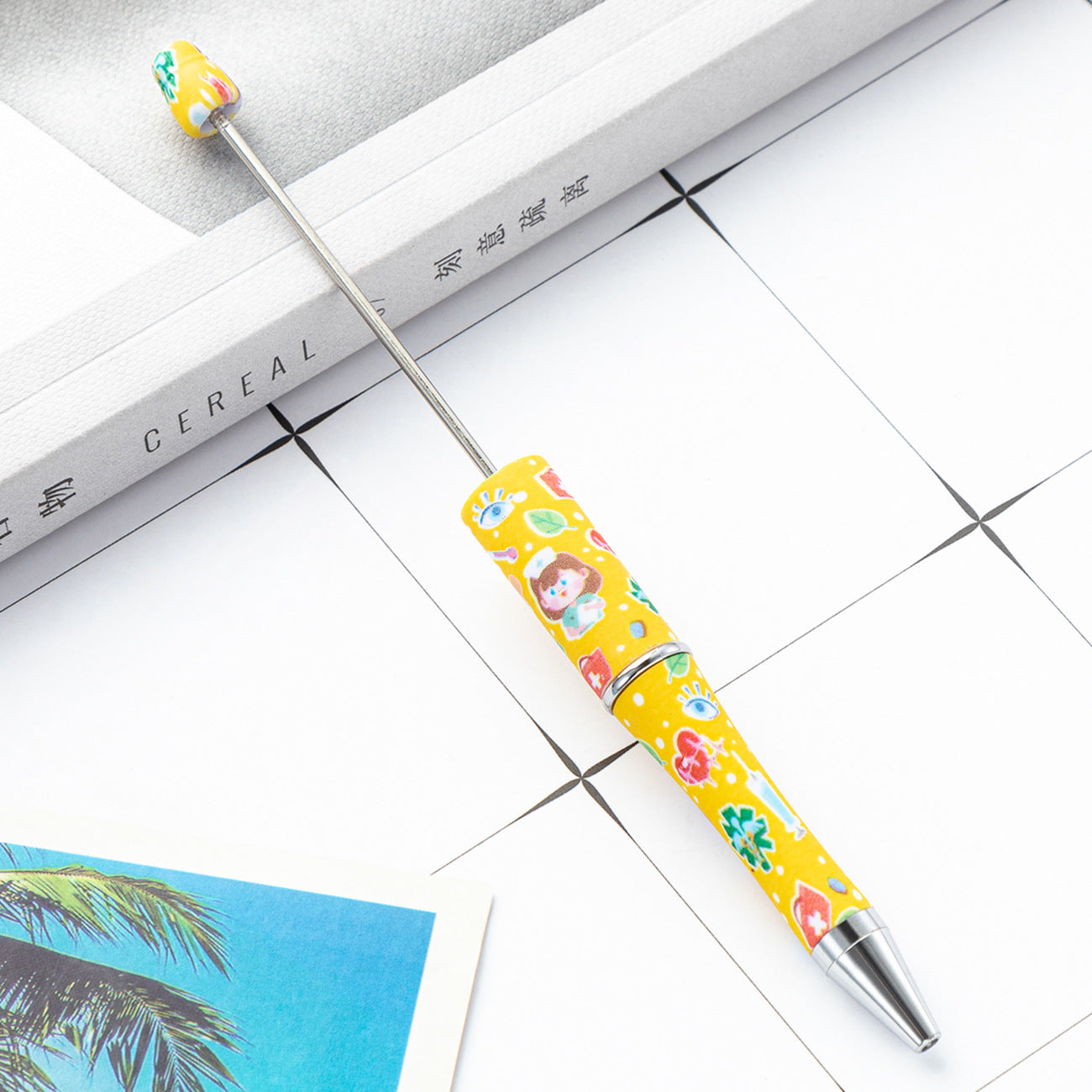 Wholesale Beadable Pen International Nurses Day Printed Plastic Pen DIY for Beaded