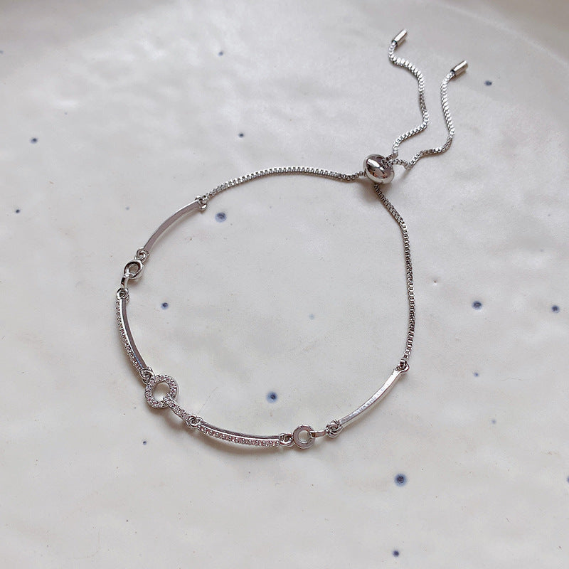 Wholesale titanium steel female niche all-match light luxury high-end lovers bracelet