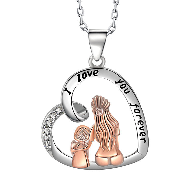 Wholesale MAMA Mother's Day Electroplated Clavicle Chain