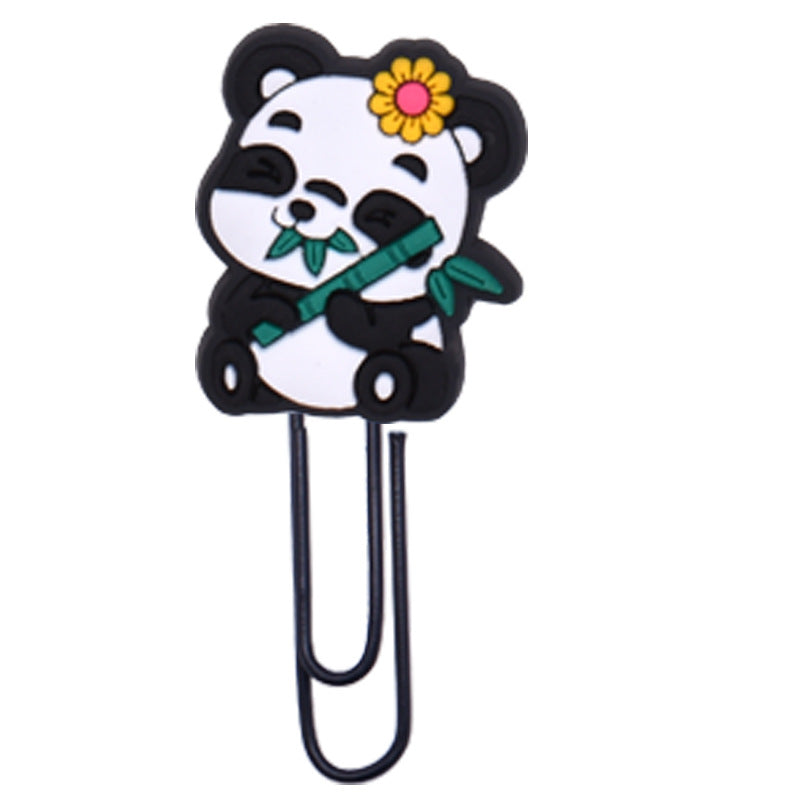 Wholesale Random 50pcs Cartoon National Treasure Panda Student Paper Clip Bookmark