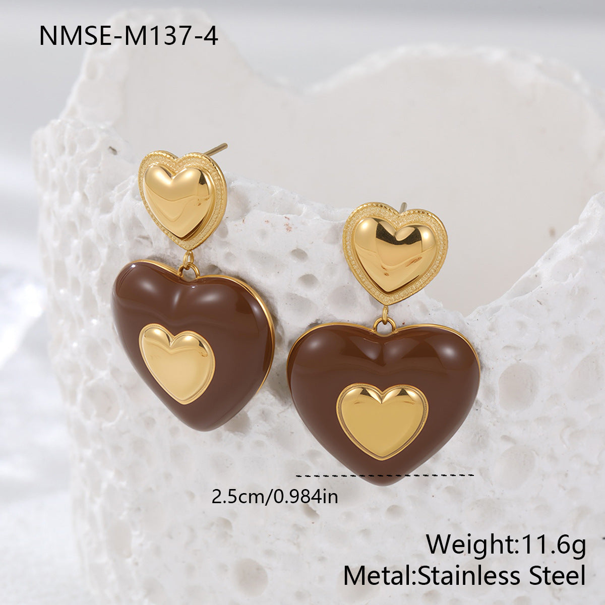 Wholesale Colorful Flower Love Countryside Stainless Steel Earrings