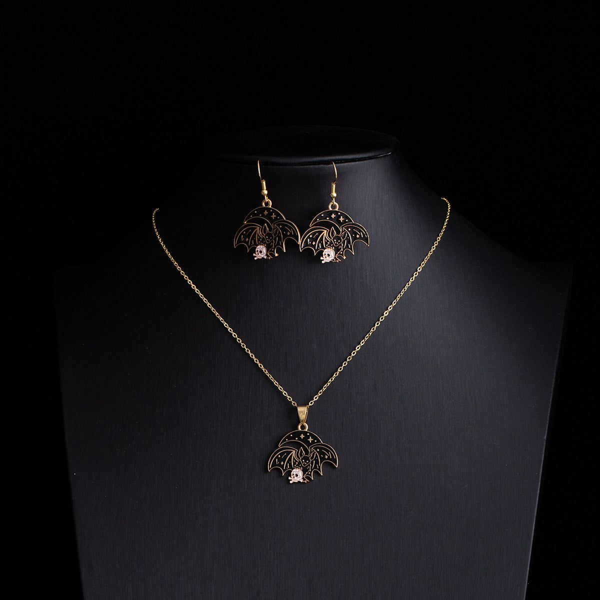 Wholesale Gothic Punk  Earring Necklace Set