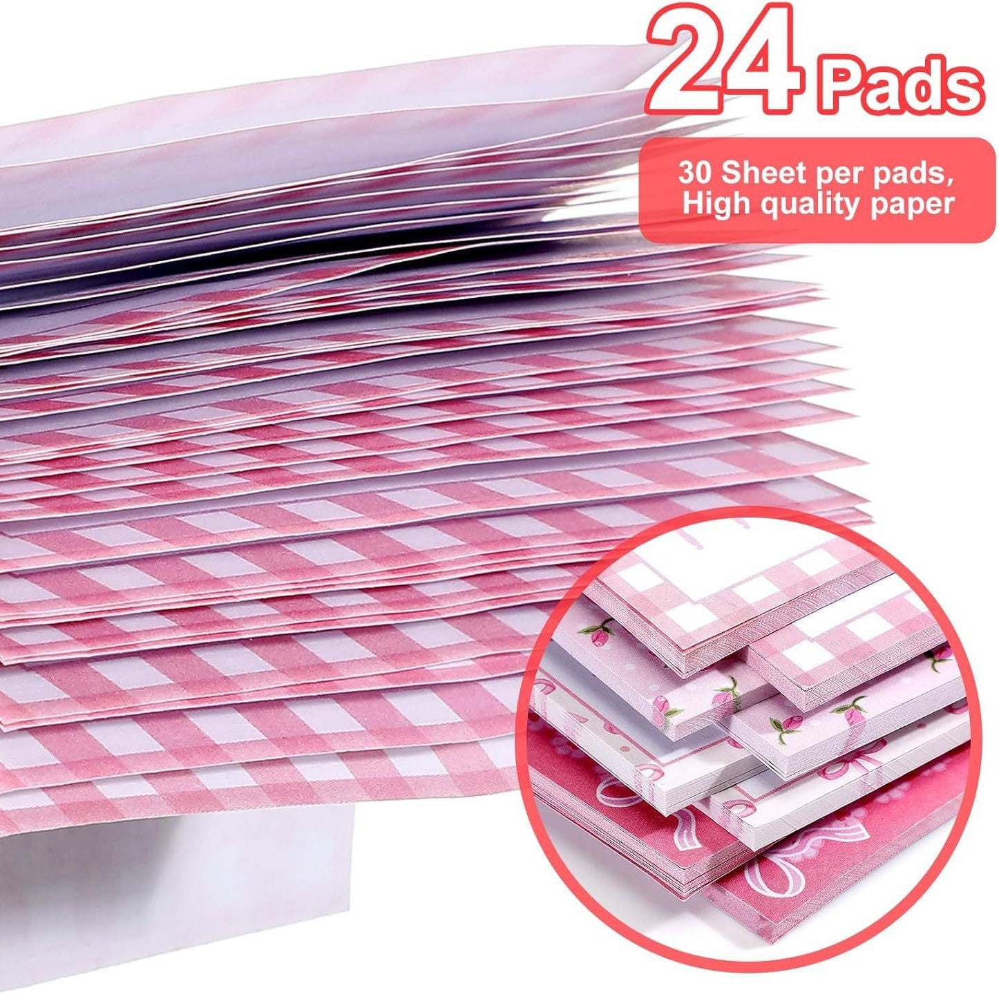 Wholesale Pink bow tie strong adhesive sticky notes