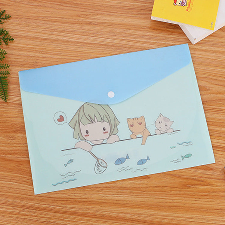 Wholesale PP Cartoon File Bags, Office Supplies, Portable Data Bags