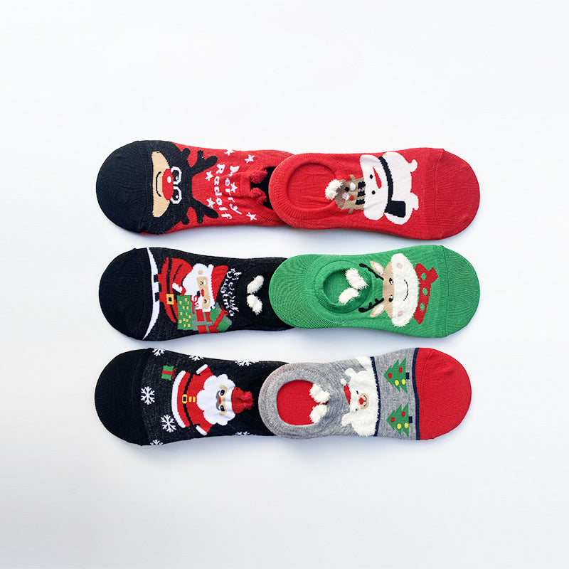 Wholesale 6pcs/pack  Autumn and Winter New Cartoon Christmas Stockings Autumn and Winter New