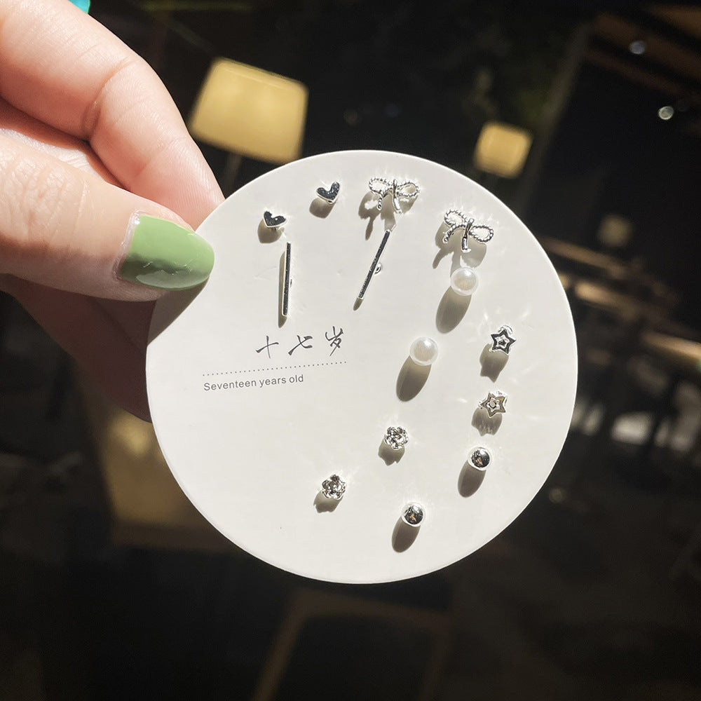 Wholesale One Week Set Combination S925 Silver Earrings