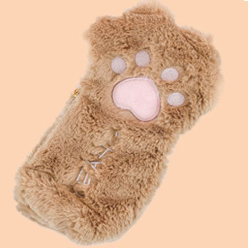 Wholesale Cat Paw Plush Pencil Bag