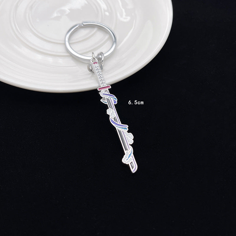 Wholesale Anime Demon Slayer Peripheral Weapons Alloy Keychains