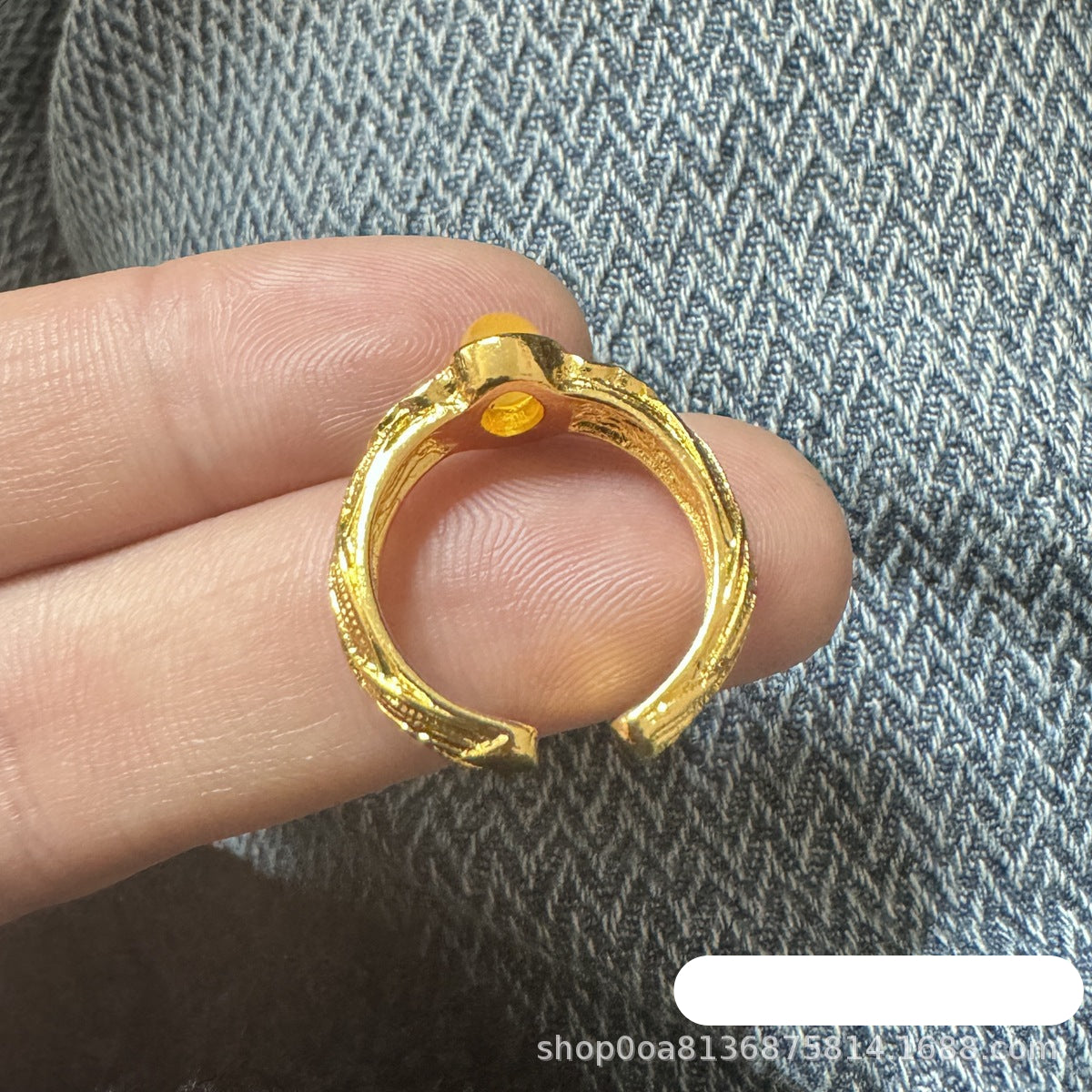 Wholesale Ancient gold palace style retro enamel open ring