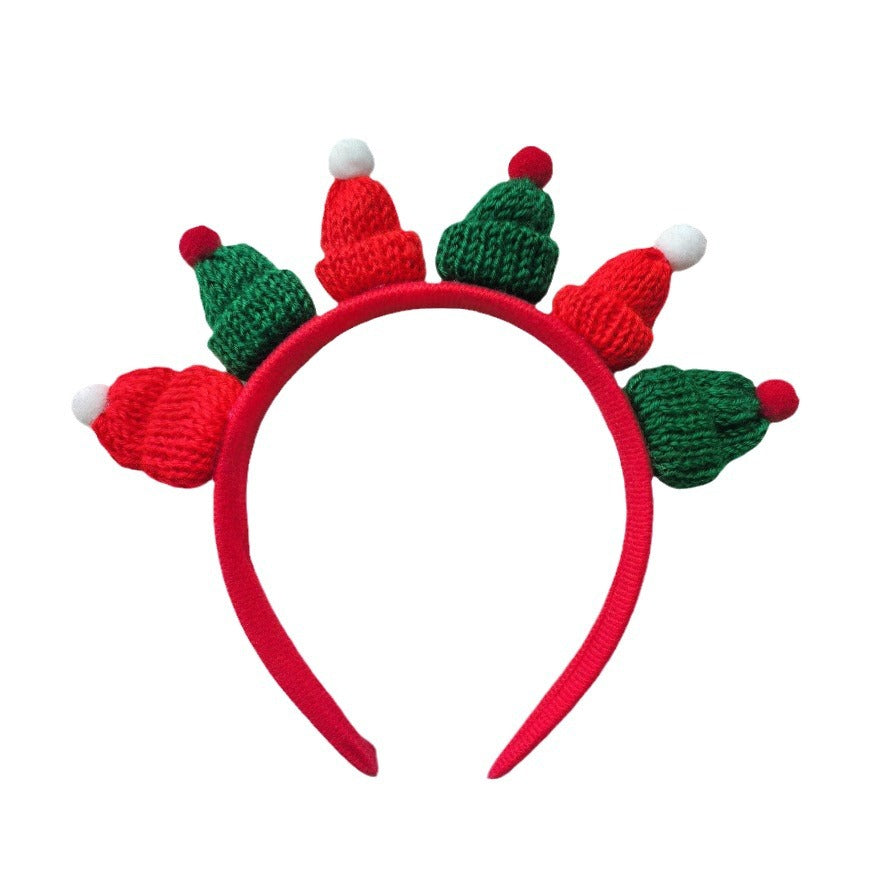 Wholesale Mini Red Green Santa Hat Headband