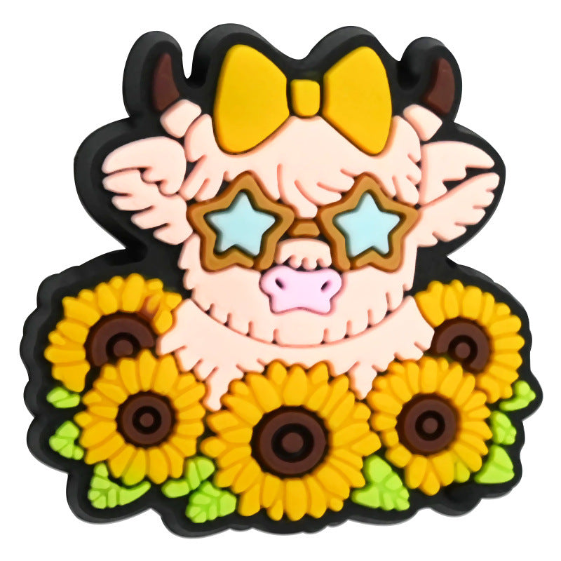 Wholesale Random 100pcs/pack Flower series cartoon bead   Focal Beads