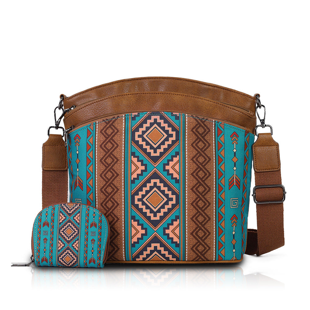Wholesale Bohemian ethnic style two-piece crossbody bag