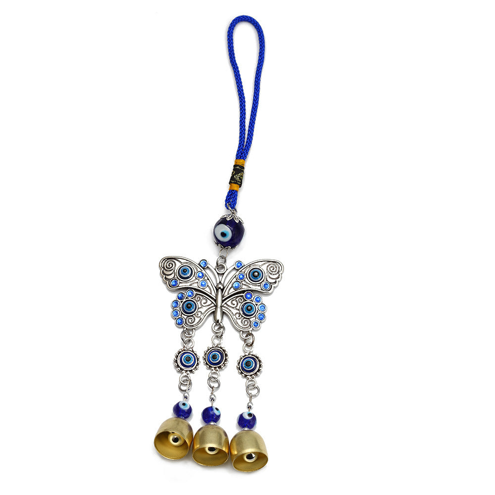 Wholesale Alloy Blue Butterfly Keychains