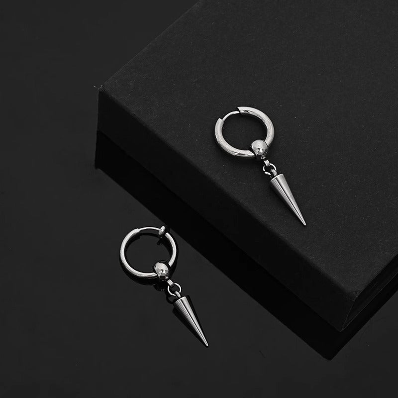 Wholesale Cross Leaf Sword Earrings Dragon Pattern Hoop Earrings