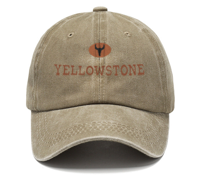 Wholesale Distressed Washed Cotton Distressed Printed Soft-capped Baseball Cap