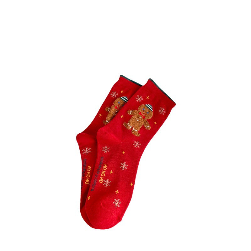 Wholesale Christmas Fall/Winter Snowman Creative Cartoon Medium Tube Socks