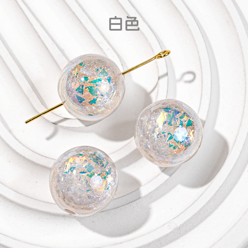 Wholesale 50pcs/1pack Colorful European Platinum Straight Hole DIY Beads