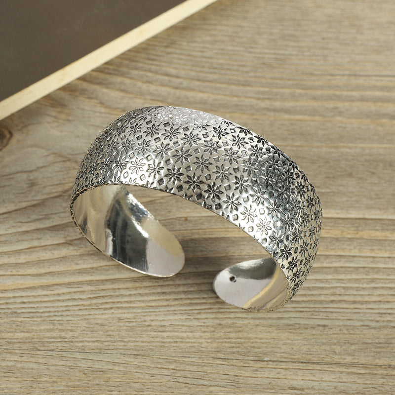 Wholesale Retro Ethnic Style Silver Bracelet