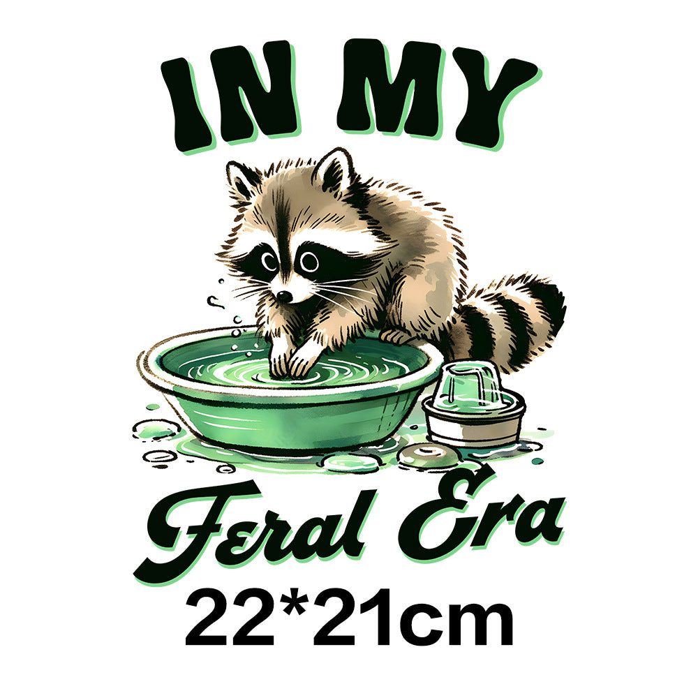 Wholesale 10pcs Fun Raccoon  UV DTF Ready to Press Transfers Wraps