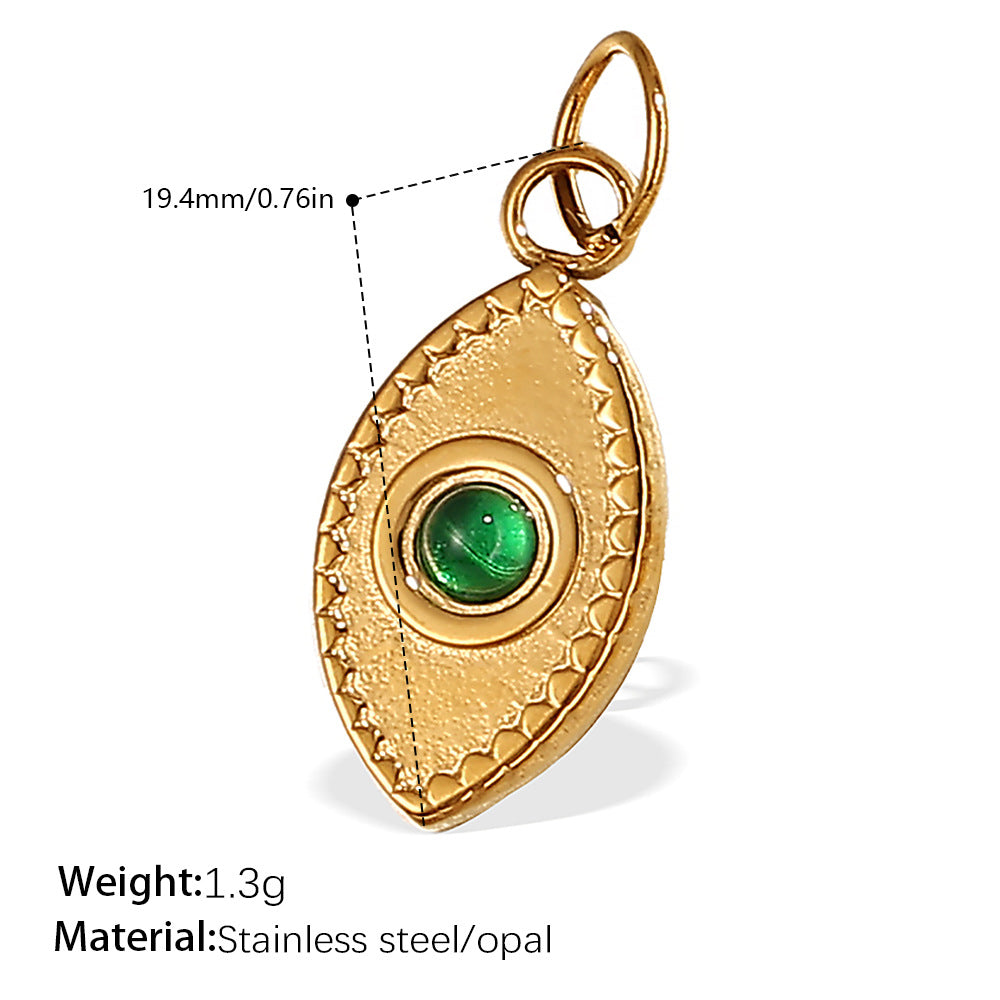 Wholesale Stainless steel 18K gold-plated palm eye pendant