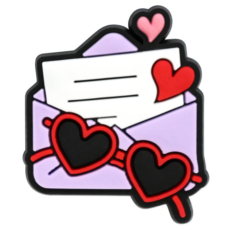 Wholesale Random 100pcs Valentine' s Day Series Wedding Dessert Cartoon Croc Charms