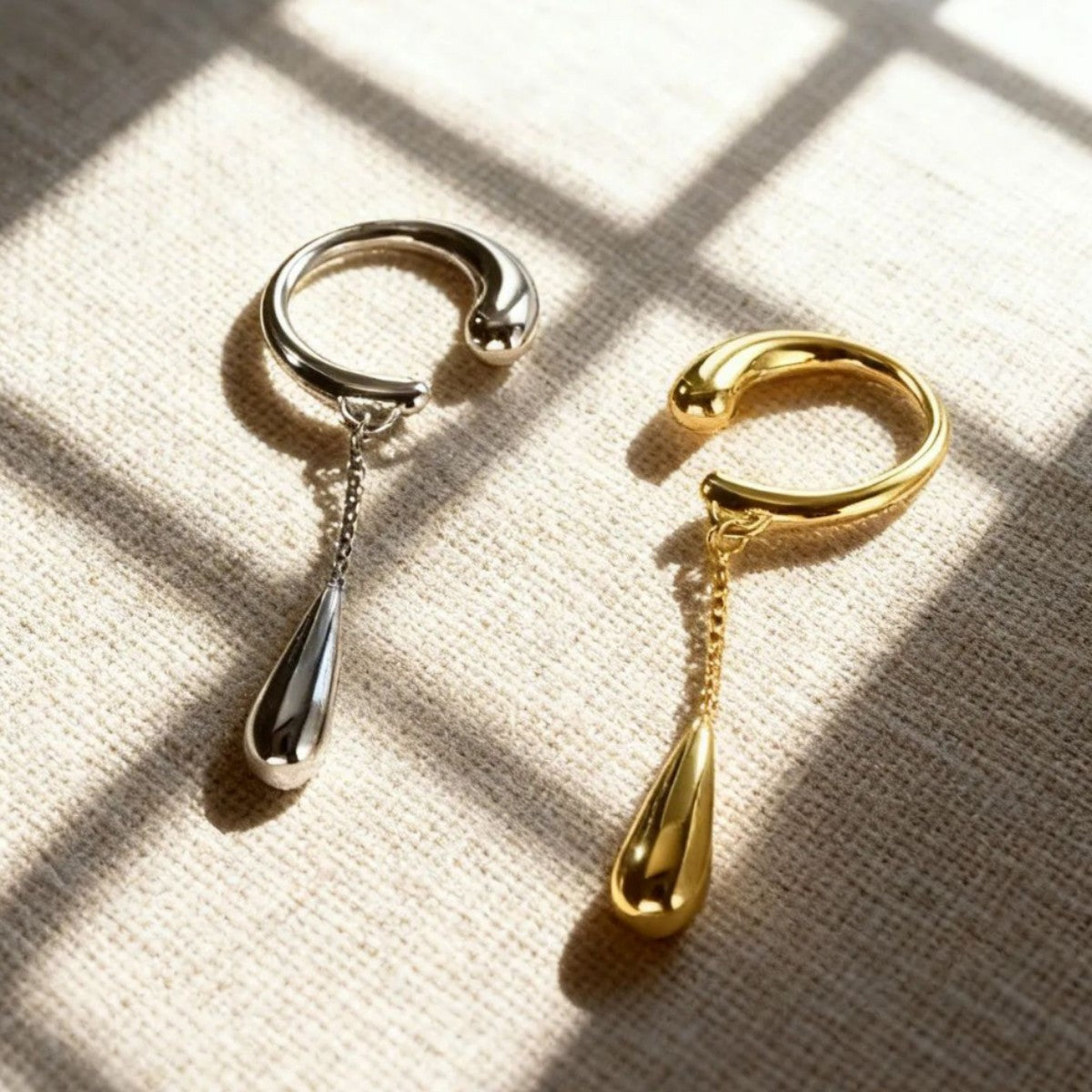 Wholesale Trendy Silver Tassel Ear Cuff Clip Fashion Jewelry Accessory Zinc Alloy Boutique Gift