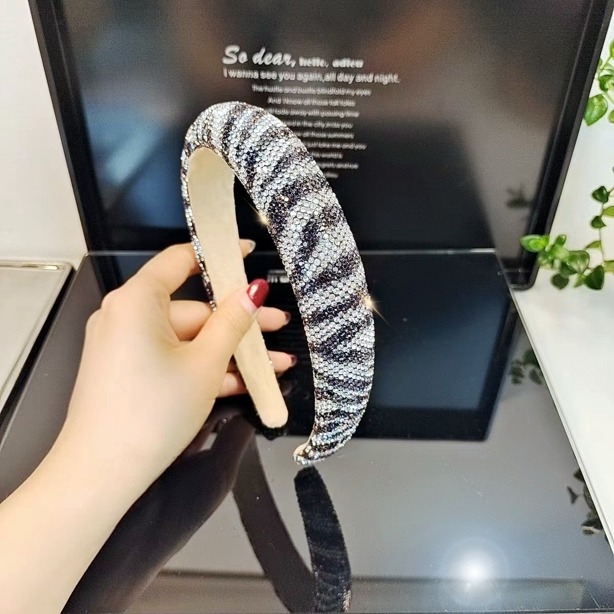 Wholesale High-grade colorful diamond high headband