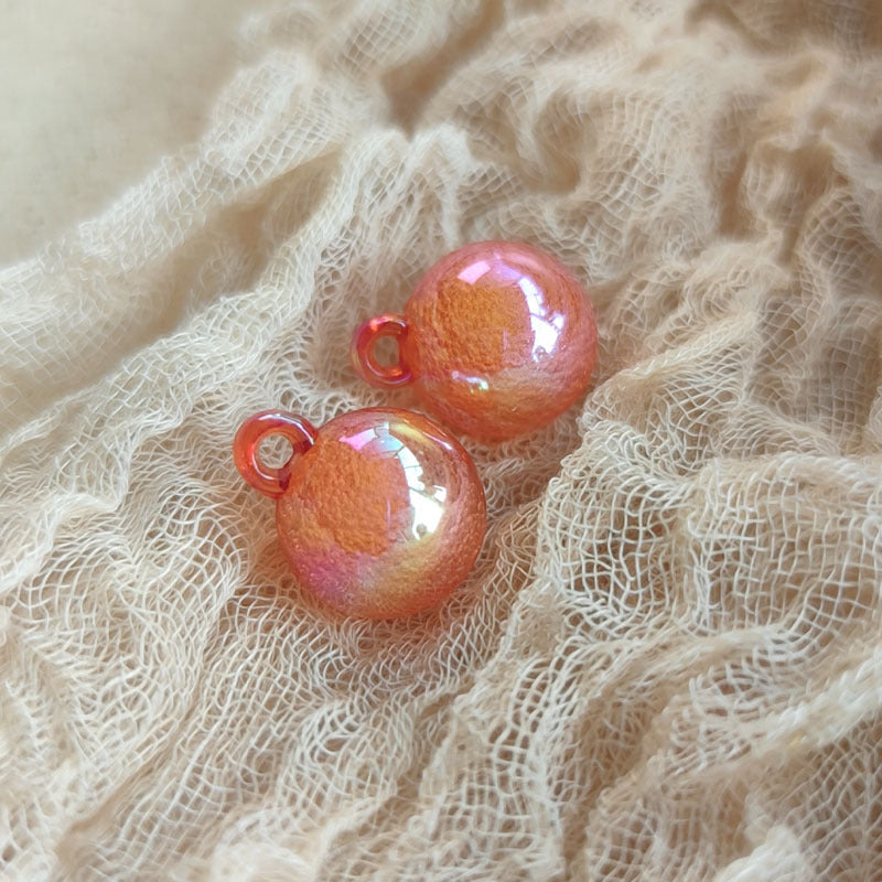 Wholesale 100PCS/PACK Transparent Bubble ab Color Hanging Hole Acrylic Round Beads