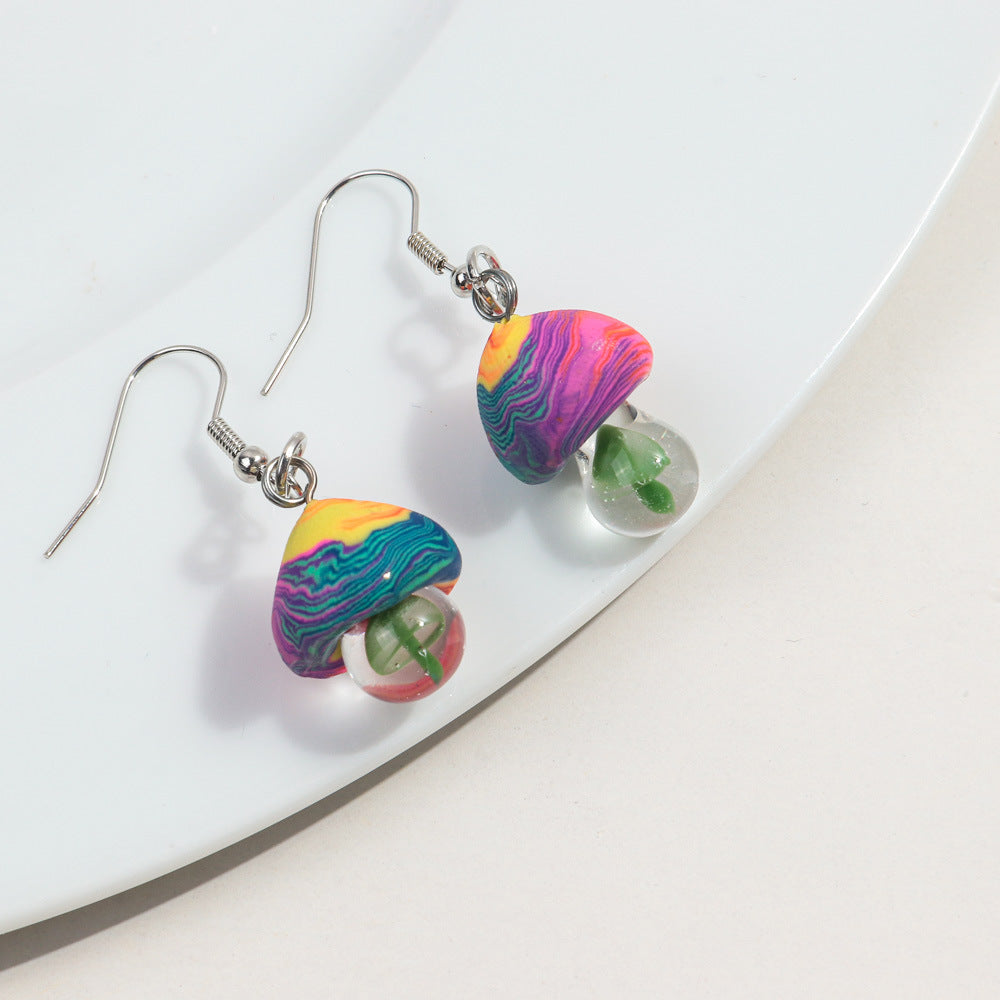 Wholesale Cute polymer clay Mushroom Earrings from the Countryside