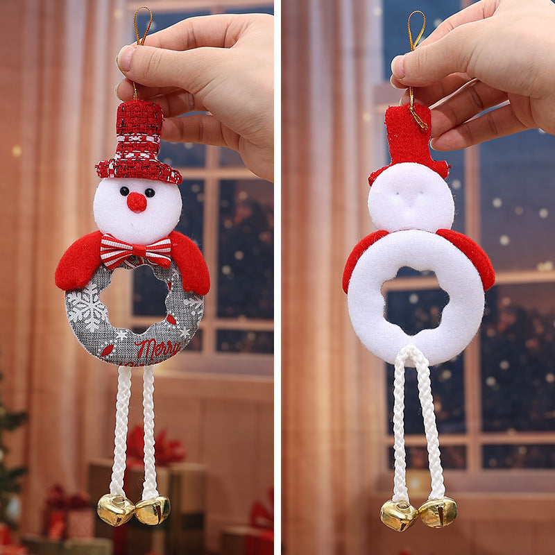 Wholesale Christmas tree ornaments  snowman  cartoon reindeer  bell ornaments