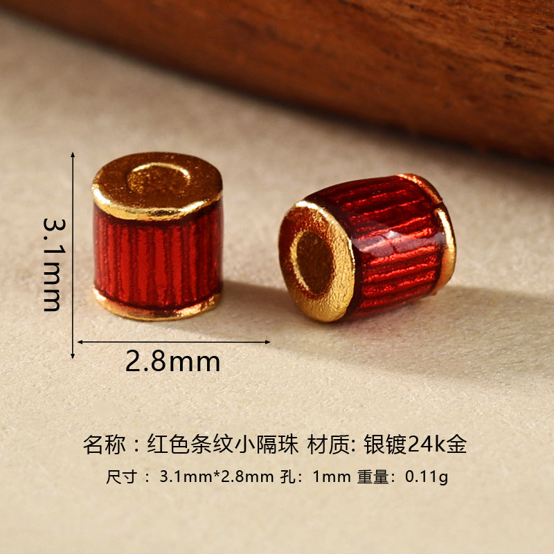 Wholesale DIY enamel multicolor barrel beads spacer beads