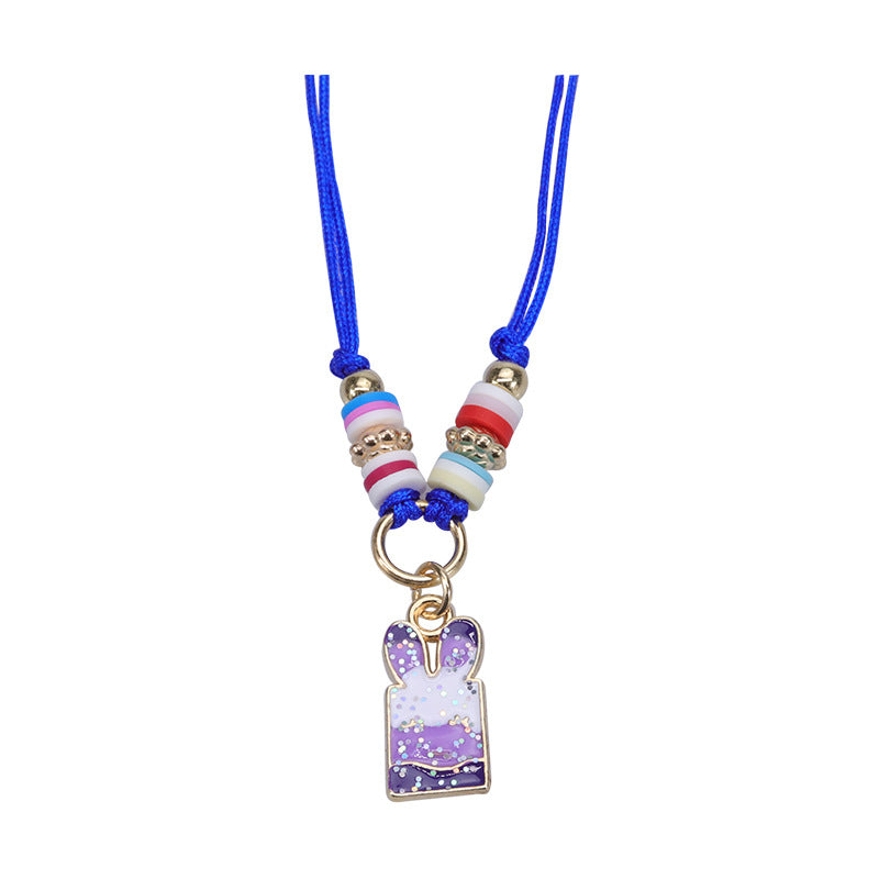 Wholesale Alloy Butterfly Rainbow Flower Shape Polymer Clay Children's Bracelet Necklace