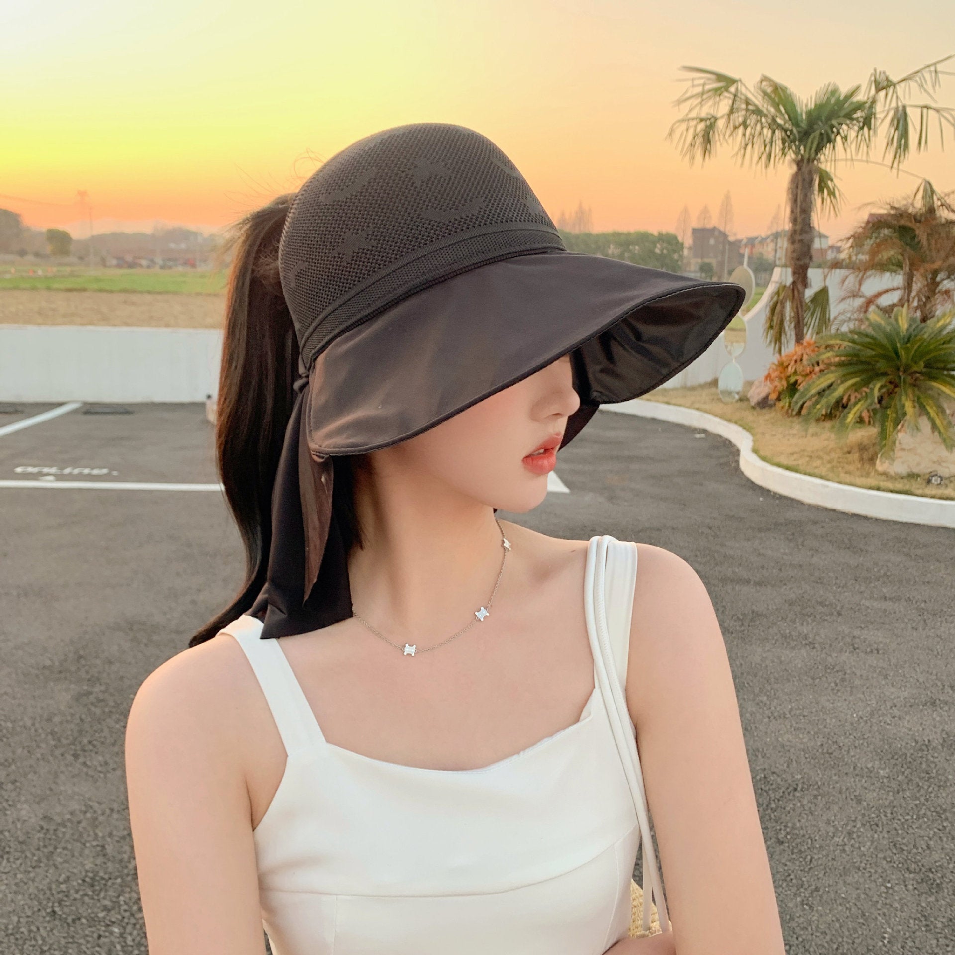 Sombrero de protector solar de verano de verano al por mayor Big Brim sombrero vacío