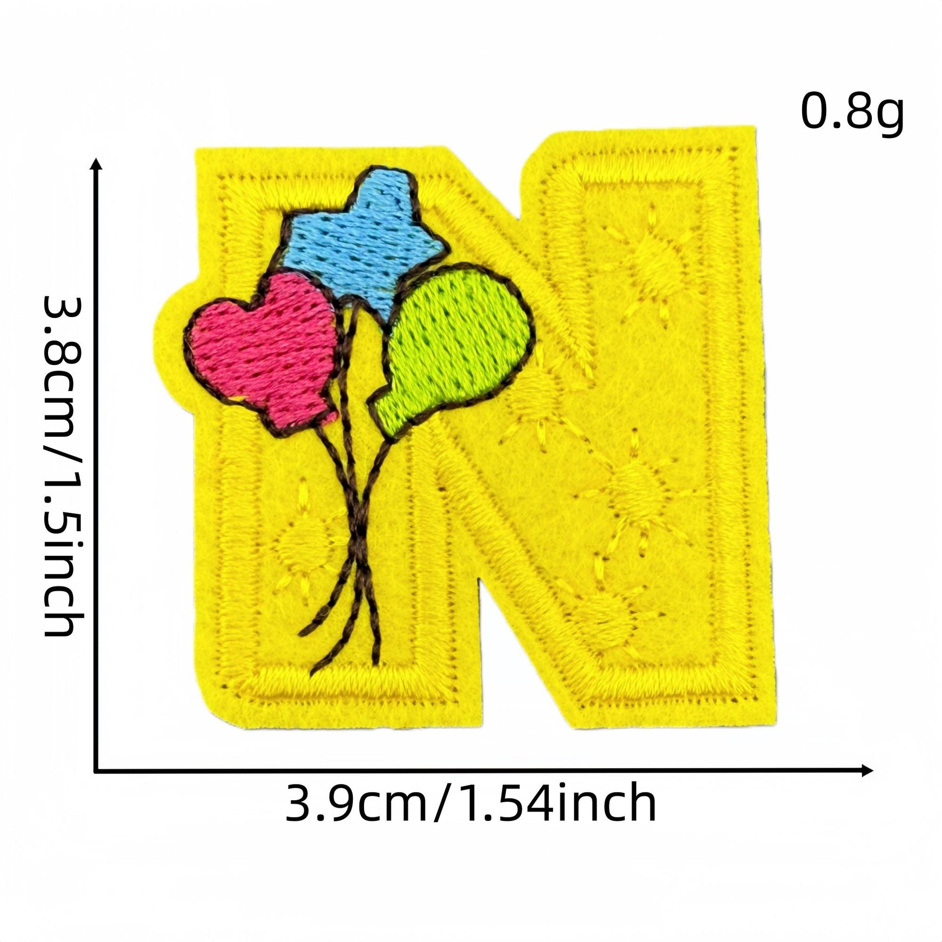 Wholesale Polyester Cartoon Alphabet Embroidery Patches Iron On DIY Clothing Bag Accessory