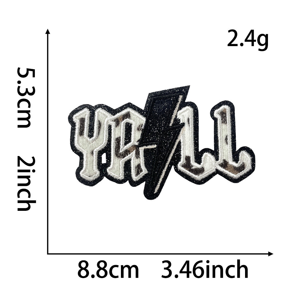 Wholesale  Leopard MAMA Ironing Embroidery Cloth DIY Patches