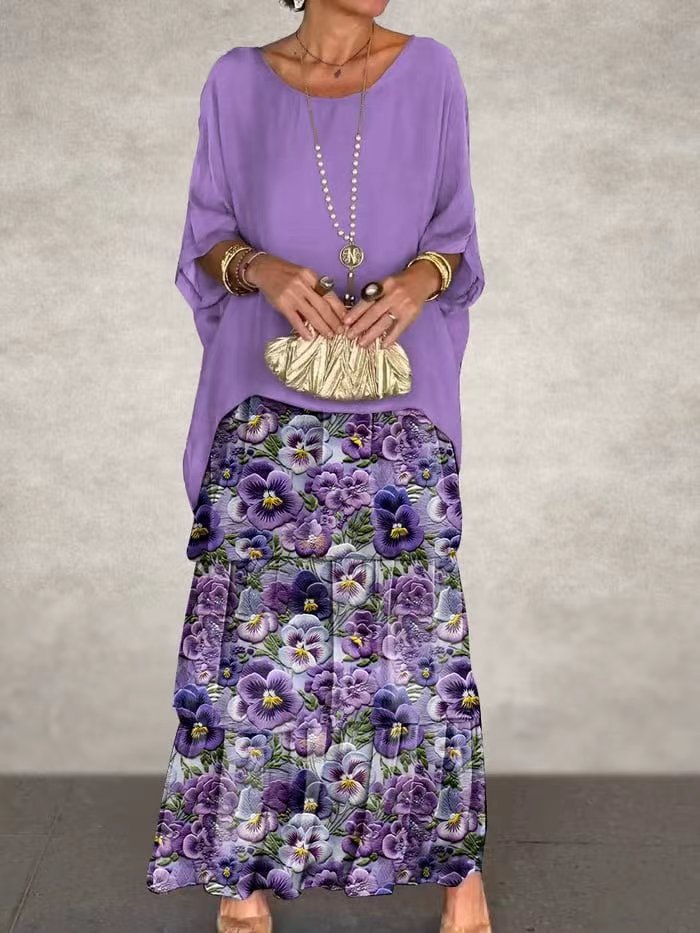 Wholesale fashion new chiffon mesh batwing sleeve round neck long dress