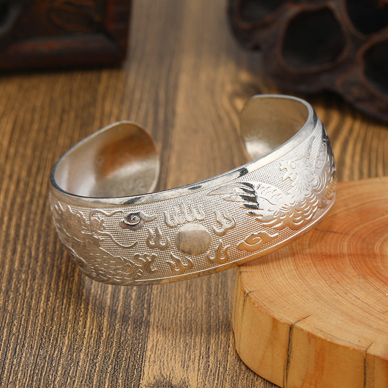Wholesale Vintage Ethnic Style Miao Silver Bracelet