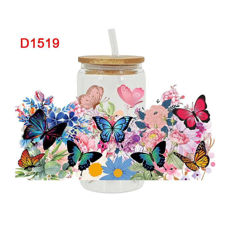 Wholesale Colorful and cute animal cartoons  16oz Cup UV DTF Wraps