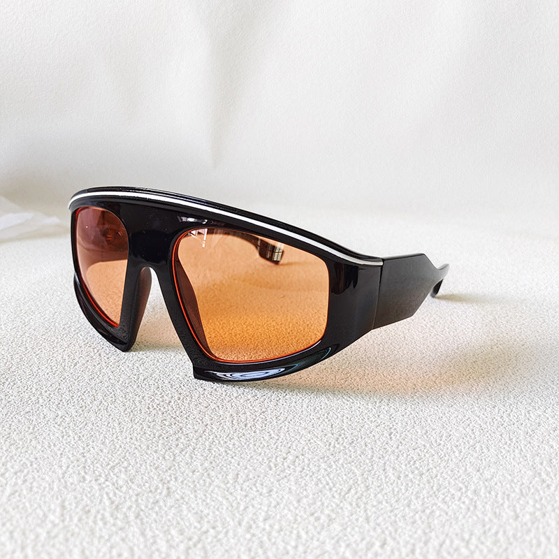 Wholesale Large Frame Gradient Color PC Sunglasses