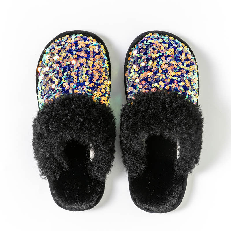 Wholesale Baotou Sequin Cotton Slippers