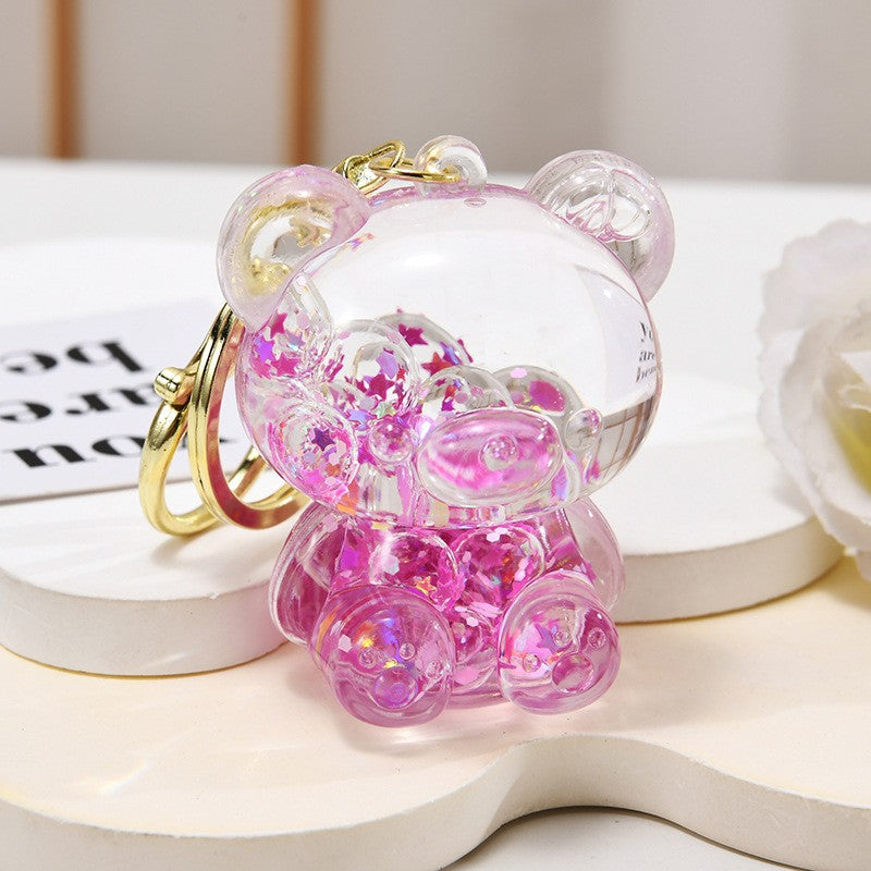 Wholesale Acrylic Oil-Filled Pendant Luminous Iceberg Cup Keychain