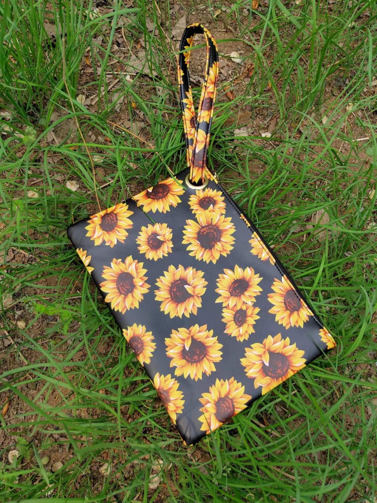 Wholesale Western Style Sunflower Small Square Clutch Bag