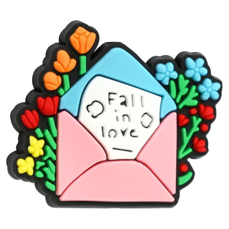 Wholesale  Random 100pcs/pack Valentine' s Day Beaded Series  Focal Beads