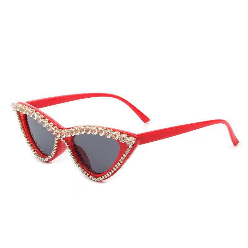 Wholesale Retro Fashion Diamond Cat Eye Sunglasses